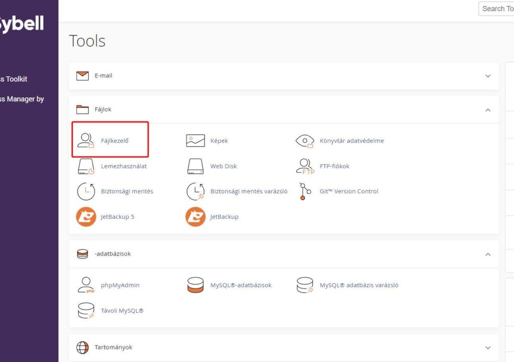 14 filekezelo cpanel