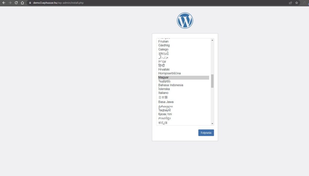 20 wordpress install step 1