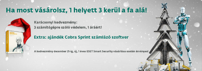 ESET Smart Security karácsonyi akció