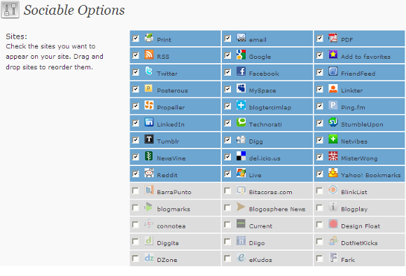 Sociable beállítása