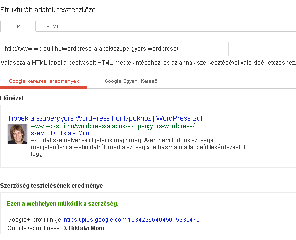 Rich Snippets teszt